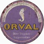 Metalen reclamebord Orval rond paars - retro vintage mancave, Verzamelen, Ophalen of Verzenden, Nieuw, Reclamebord