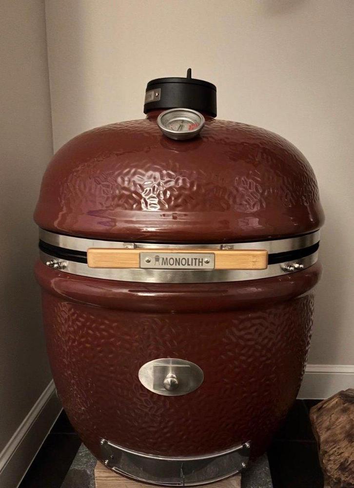 Monolith Le Chef Pro Series 2.0 Inbouw, Roodbruin, Tuin en Terras, Houtskoolbarbecues, Nieuw, Met accessoires, Ophalen