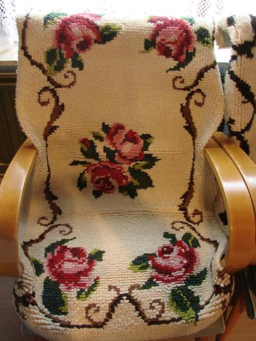 vintage: handwerk wollen smyrna tapijten jaren '50, Antiek en Kunst, Antiek | Tapijten, Tafelkleden en Textiel, Ophalen of Verzenden