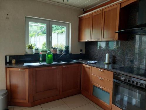 Keuken: meubelen en toestellen, Huis en Inrichting, Keuken | Complete keukens, Zo goed als nieuw, Hoekkeuken, Bruin, Composiet
