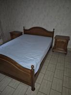 Eiken slaapkamer met lattenbodem en matras, Huis en Inrichting, Slaapkamer | Complete slaapkamers, Ophalen, Zo goed als nieuw