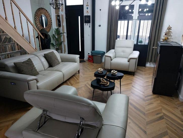 SALON  RELAX., Maison & Meubles, Canapés | Coins salons complets, Cuir, Enlèvement ou Envoi