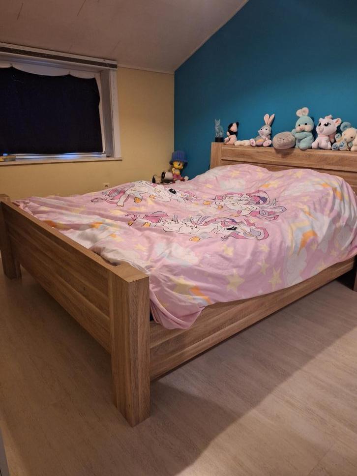 Volledige slaapkamer met kleerkast, ladekast, nachtkastjes, Huis en Inrichting, Slaapkamer | Complete slaapkamers, Gebruikt, Tweepersoons