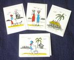 Cartes avec enveloppe signées par l'artiste africain, Diversen, Wenskaarten, Nieuw, Ophalen of Verzenden