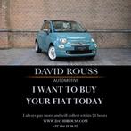 Fiat 500 Verkopen? Snel, Efficiënt en Veilig bij David Rouss, Te koop, Bedrijf, Benzine, Euro 6
