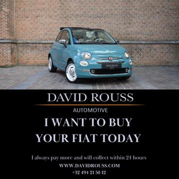 Fiat 500 Verkopen? Snel, Efficiënt en Veilig bij David Rouss beschikbaar voor biedingen