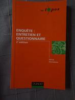Enquête :  entretien et questionnaire, Livres, Enlèvement ou Envoi, Comme neuf, Enseignement supérieur