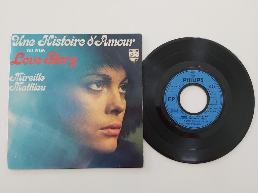Mireille Mathieu - een liefdesverhaal, Filmmuziek en Soundtracks, 7 inch, Ophalen of Verzenden, Zo goed als nieuw