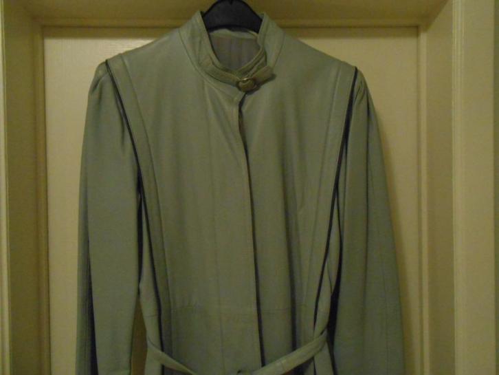 Prachtige nieuwe exclusieve Nappa lederen damesjas M 38/40, Kleding | Dames, Jassen | Winter, Nieuw, Maat 38/40 (M), Grijs, Ophalen of Verzenden