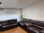 3 lederen zetels, Huis en Inrichting, Ophalen, Gebruikt, Leer, Bruin leder