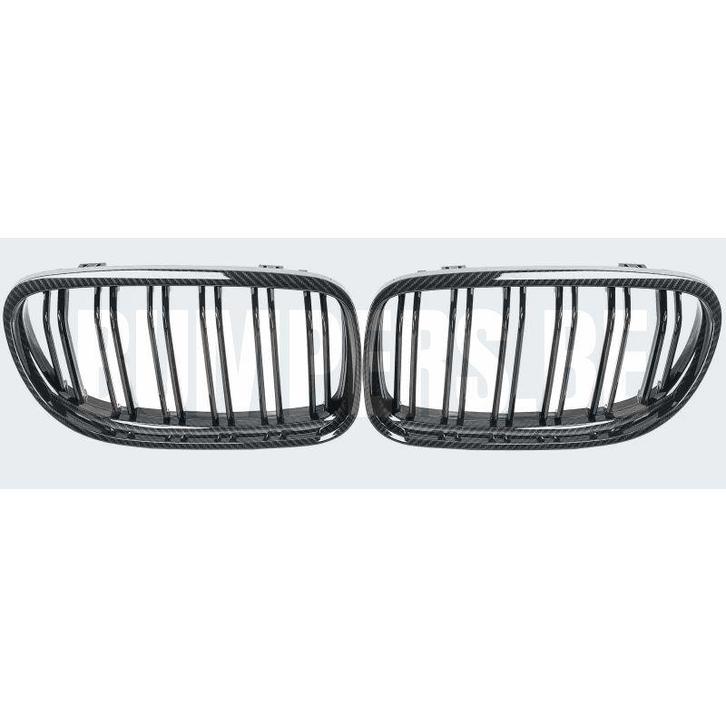 Grill Niergrill carbon look dubbele spijl BMW 3 Serie E90 E9, Auto-onderdelen, Overige Auto-onderdelen, Gebruikt, 6 maanden garantie