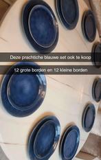 Servies blauw/ borden, Antiek en Kunst, Antiek | Servies compleet, Ophalen of Verzenden