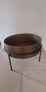 Table d'appoint  réversible en métal style industriel., 55 à 75 cm, Rond, Enlèvement, Métal ou Aluminium