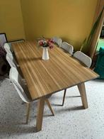 Eettafel in massief eik + 6 stoelen Vincent Sheppard, Huis en Inrichting, Ophalen, Zo goed als nieuw