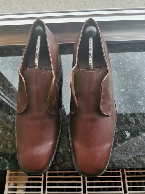 Rijkswacht en ABL donkerbruine lage schoenen Sir 76 Maat 48, Verzamelen, Militaria | Algemeen, Rijkswacht, Kleding of Schoenen