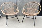 Paar rotanstoelen - vintage, Tuin en Terras, Tuinstoelen, Ophalen of Verzenden, Rotan