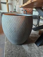 Grote grijze plantenpot voor buiten of binnen, 40 cm ou plus, 40 à 70 cm, Intérieur, Comme neuf