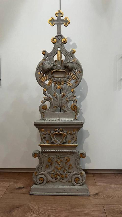 Antieke 18e eeuwse religieuze reliekhouder, Antiquités & Art, Art | Sculptures & Bois, Enlèvement