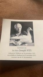 Met eend, Enlèvement ou Envoi, Image pieuse