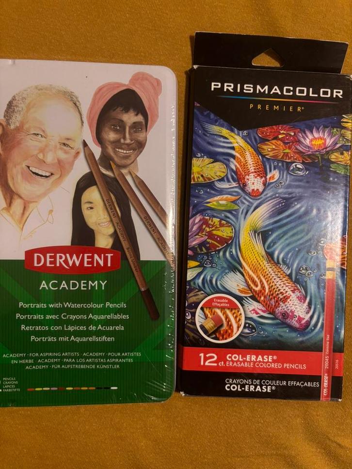 Derwent en Prismacolor kleurpotloden set, Hobby en Vrije tijd, Tekenen, Zo goed als nieuw, Ophalen of Verzenden