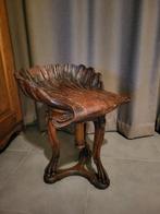Antiek tabouret pianostoel in vorm van schelp, Antiek en Kunst, Ophalen