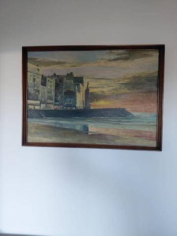Schilderij Oostende F Gevaert beschikbaar voor biedingen