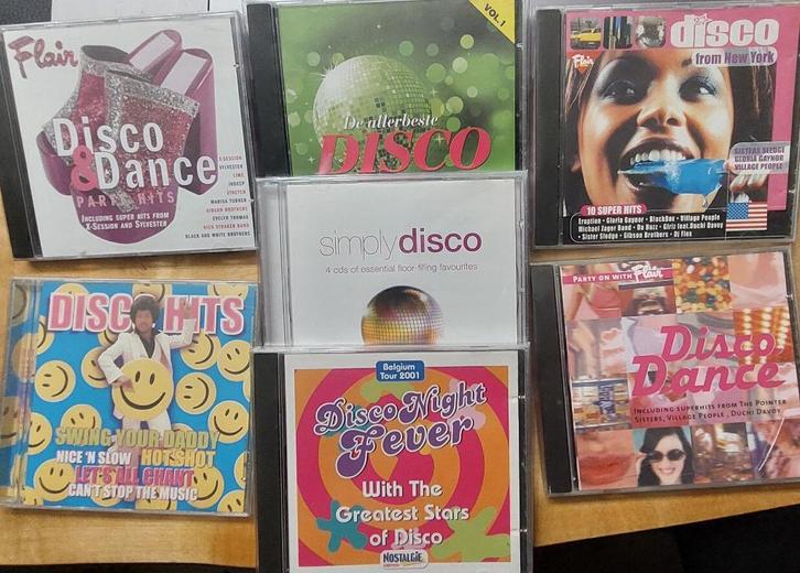 SET van 7 x CD Disco Hits, Cd's en Dvd's, Cd's | Dance en House, Disco, Verzenden