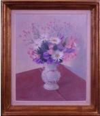 huile sur panneau fleur signe jacques dormont, Antiquités & Art, Enlèvement ou Envoi