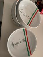 spaghetti borden (5) en kom, Bord(en), Gebruikt, Ophalen of Verzenden