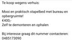 Hoogslaper voor 2pers met bureau + opbergruimtes, Huis en Inrichting, Slaapkamer | Stapelbedden en Hoogslapers, Ophalen, Gebruikt