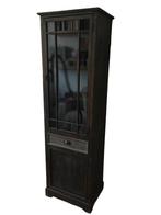 Meuble vitrine / colonne en bois avec porte vitrée, Enlèvement, Comme neuf