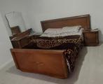 Triobed (bed + kledingkast + kaptafel), Ophalen, Gebruikt, Tweepersoons, Ancien
