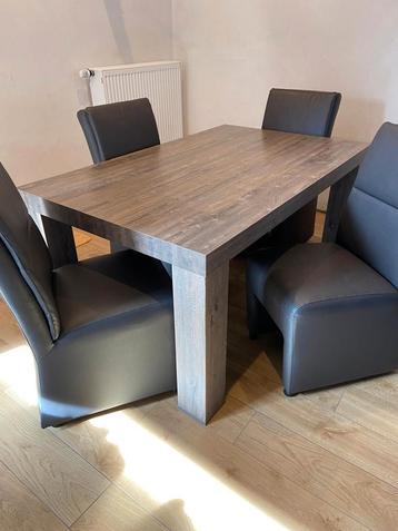 Compleet zeer nette eetkamer + salontafel., Enlèvement, Utilisé