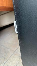 Zetel zwart leder als nieuw, Ophalen, 150 tot 200 cm, Strak cubistisch, Driepersoons