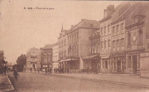 Ath Place de la gare ( TRAM ), Collections, Cartes postales | Belgique, Affranchie, Hainaut, 1920 à 1940, Enlèvement ou Envoi