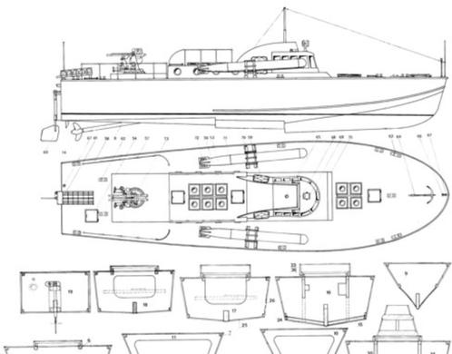 Bouwplan Motortorpedoboot, Hobby en Vrije tijd, Modelbouw | Boten en Schepen, Nieuw, Verzenden