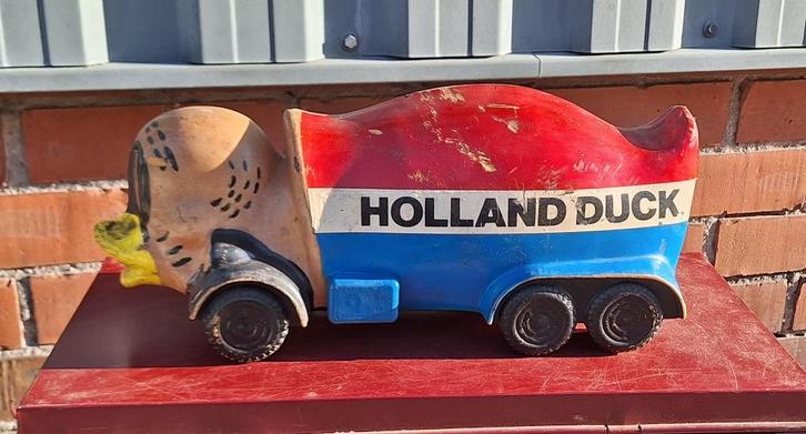 Vintage Holland Duck vrachtwagen, truck mascotte, 80'r jaren, Collections, Marques & Objets publicitaires, Utilisé, Autres types