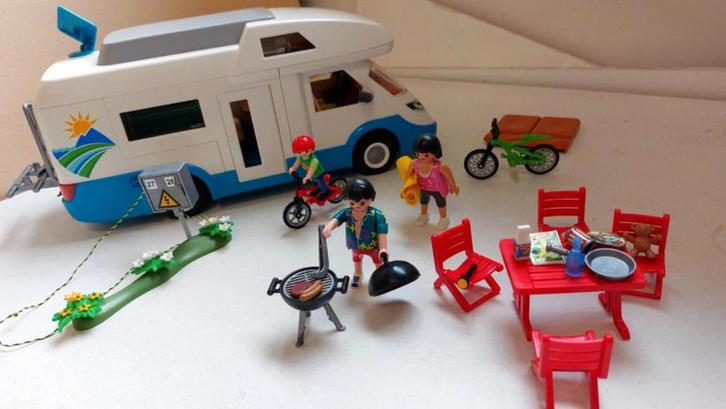 Playmobil 70080 Stacaravan en vakantiegangers, Kinderen en Baby's, Speelgoed | Playmobil, Zo goed als nieuw, Complete set, Ophalen of Verzenden