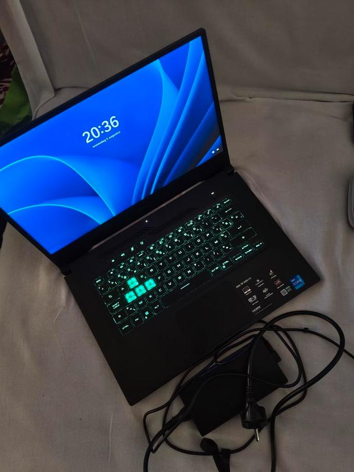 Asus TUF F15 gaming laptop, Computers en Software, Windows Laptops, Gebruikt, 15 inch, SSD, 4 Ghz of meer, 16 GB, Azerty, Met videokaart