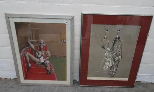 2 WERKEN VAN HERMAN BAERT MODERNE KUNST, Antiek en Kunst, Kunst | Schilderijen | Modern, Ophalen of Verzenden