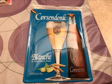 Corsendonk blanche reclamebord+stoppentrekker/sleutelhanger beschikbaar voor biedingen