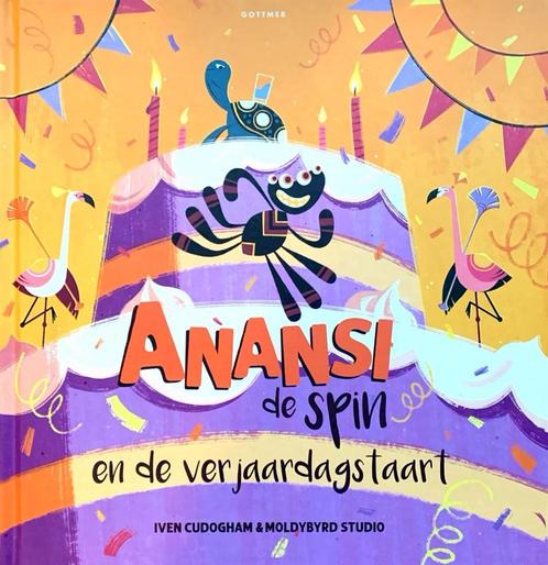 ANANSI DE SPIN en de verjaardagstaart, Boeken, Kinderboeken | Kleuters, Nieuw, Fictie algemeen, 5 of 6 jaar, Jongen of Meisje
