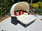 Loungebed tweepersoons met luifel, Tuin en Terras, Ophalen, Gebruikt
