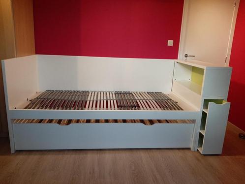 Bed IKEA Flaxa, Huis en Inrichting, Slaapkamer | Bedden, Gebruikt, Eenpersoons, 90 cm, 200 cm, Wit, Ophalen