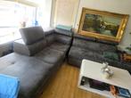 Luxe grijze L-hoekzetel – ruime loungebank in topstaat, Ophalen, 125 cm of meer, Stof, 125 cm of meer
