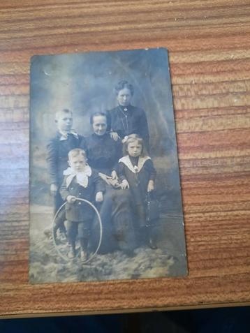 vieille photo de 1900 enfants avec mère et grand-mère, Enfant, Enlèvement ou Envoi, Avant 1940, Photo