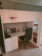 Hoogslaper met bureau en kast, Huis en Inrichting, Slaapkamer | Stapelbedden en Hoogslapers, Ophalen, Hoogslaper, Eenpersoons