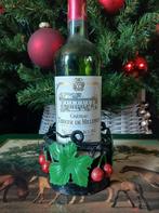 Antieke wijnfleshouder in smeedijzer, Huis en Inrichting, Ophalen of Verzenden, Gebruikt, Metaal