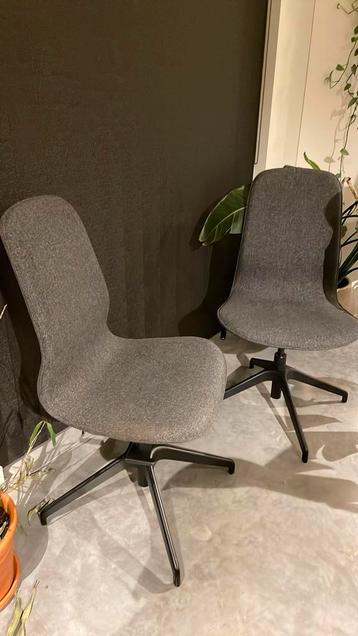 2x bureaustoel Långfjäl gunarre IKEA, Huis en Inrichting, Bureaustoelen, Ophalen, Zo goed als nieuw, Grijs, Bureaustoel