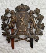 Kenteken, Sjako badge Belgisch CONGO, (Vr op Tropenhelm) Zg, Verzamelen, Ophalen of Verzenden, Landmacht, Embleem of Badge